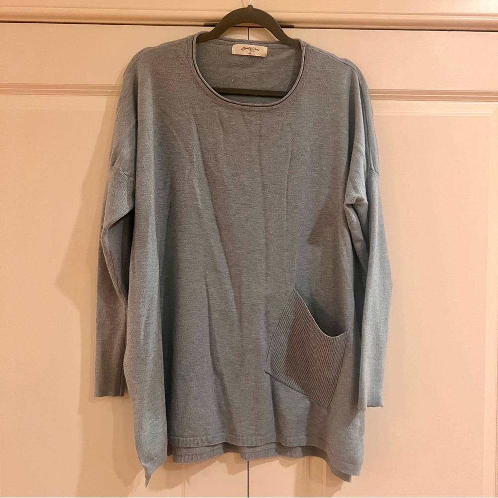 A BEAUTIFUL SOUL/ARULA/ALTAR’D STATE LIGHT BLUE SWEATER